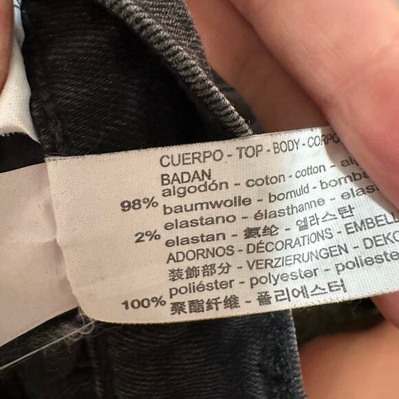 ZARA BASIC Z1975 DENIM Women's Fringe Denim Pants Size 6 - Picture 10 of 11